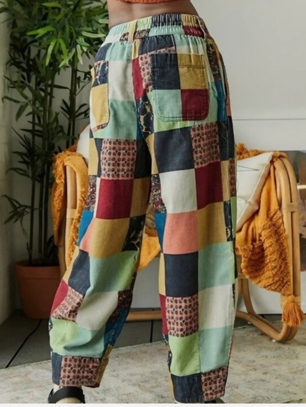 BDG Zaria Patchwork Corduroy Balloon Pants High Rise XS Urban Outfitters